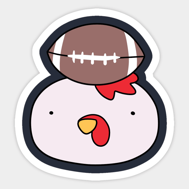 Football Chicken Face Sticker by saradaboru